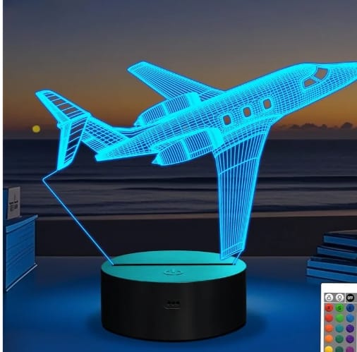 3D airplane lamp
